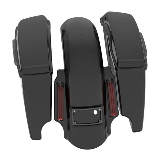 Advanblack COLOR MATCHED STRETCHED BAGS, LIDS BLACK LATCH HARDWARE FOR '23-'25 HARLEY TOURING CVO & '24-'25 STREET GLIDE, ROAD GLIDE