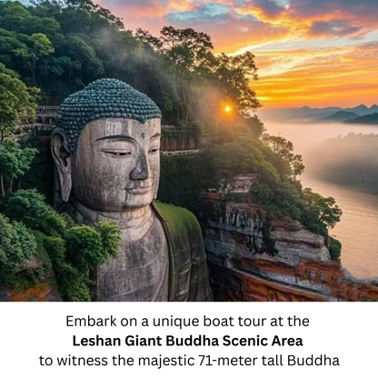 Travel Redemption Voucher (Peak Season): Chengdu 1-day group tour, Panda Base & Leshan Giant Buddha