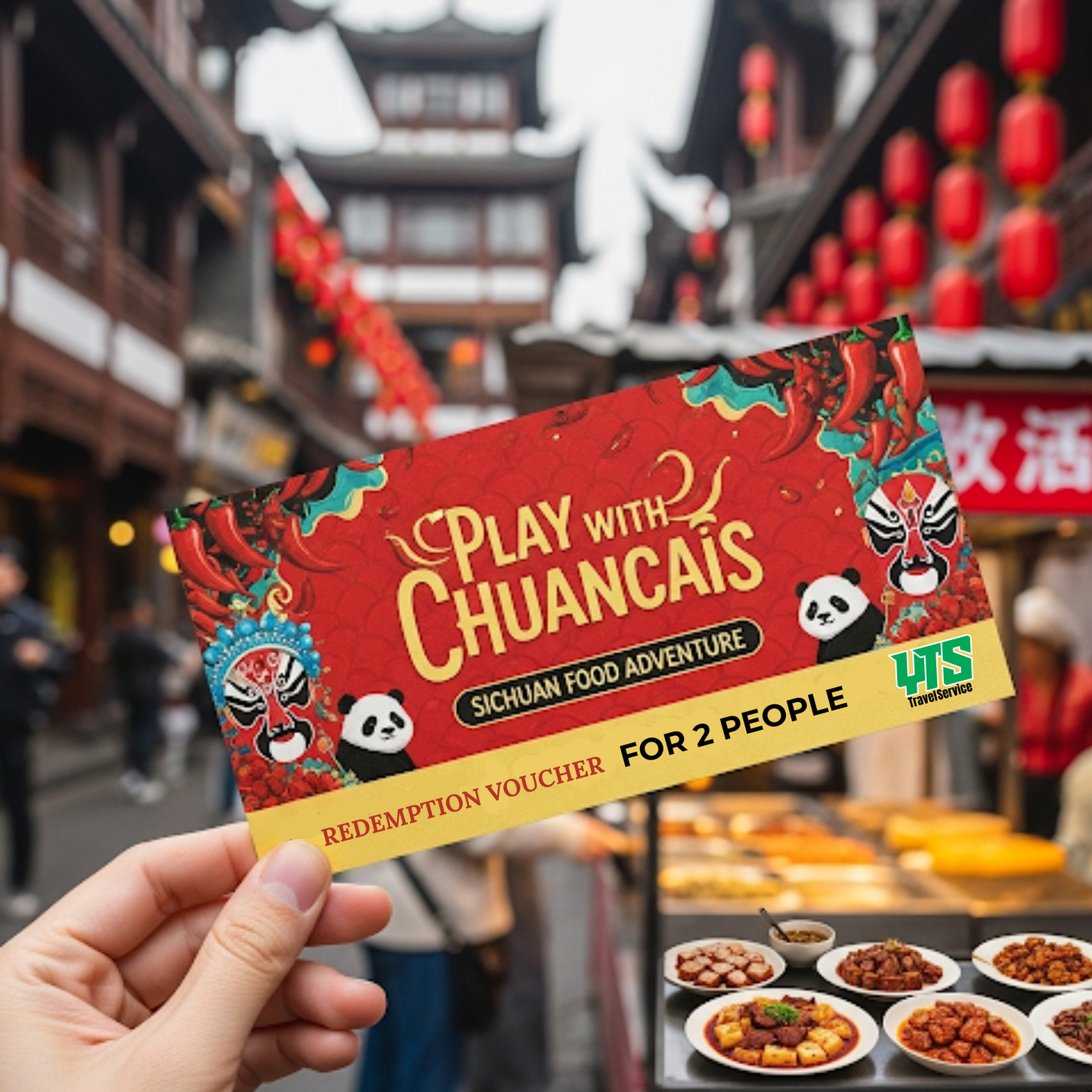 Travel Redemption Voucher:  1-day Sichuan Culinary Experience for 2 people