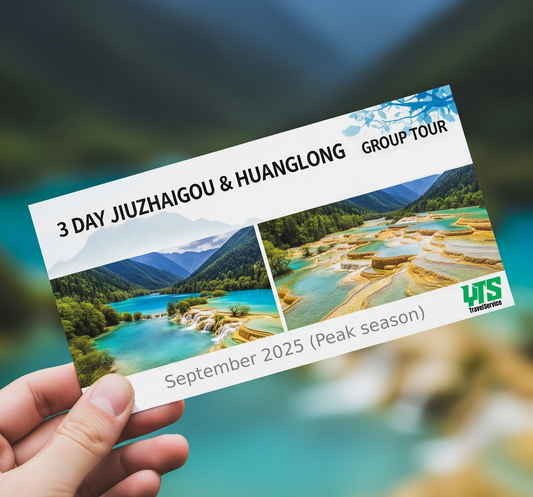 Travel Redemption Voucher (Peak season):  3-day Jiuzhaigou & Huanglong group tour