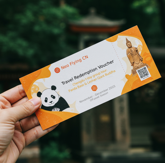 Travel Redemption Voucher (Off-Peak Season): Chengdu 1-day group tour, Panda Base & Leshan Giant Buddha