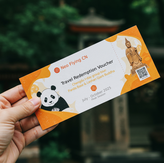 Travel Redemption Voucher (Peak Season): Chengdu 1-day group tour, Panda Base & Leshan Giant Buddha